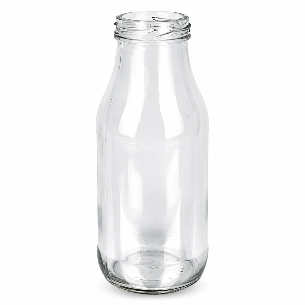 UNiTWIST Bouteille en verre 263ml transparente avec filetage TO43 sans bouchon pour jus de fruits et boissons