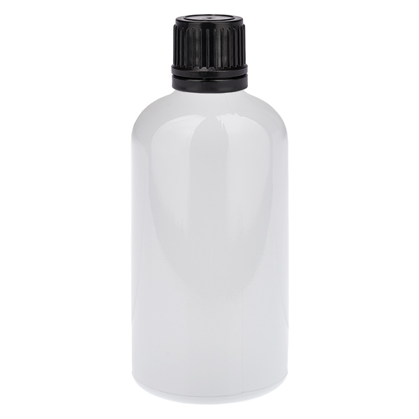 Flacon 100 ml avec bouchon à vis 11 mm noir avec bouchon d'origine WhiteLine UT18/100 Flacon 100 ml avec bouchon à vis 11 mm noir avec bouchon d'origine WhiteLine UT18/100