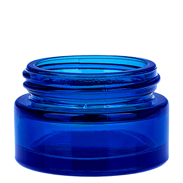 Pot en verre 20ml bleu avec couvercle à insérer UNiTWIST
