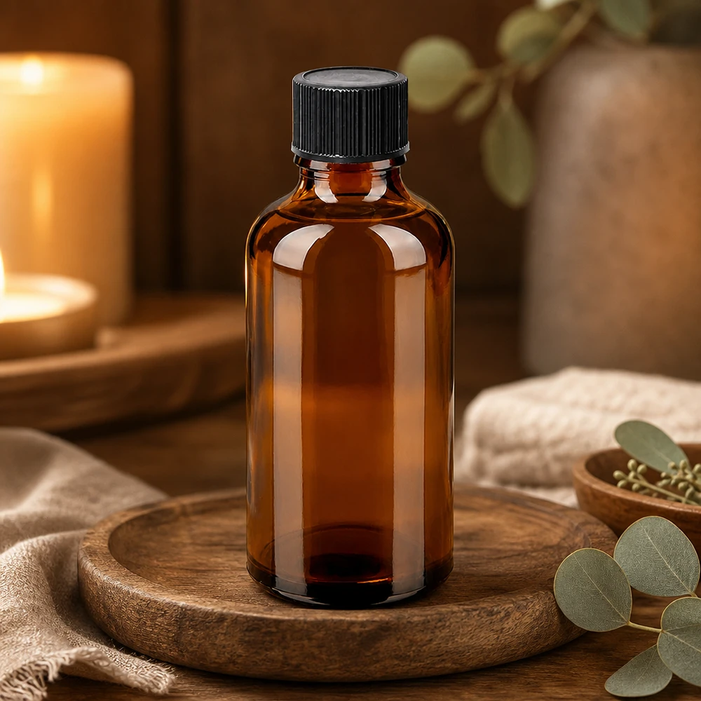 50ml flacon compte-gouttes. 1mm noir STD BrownLine UT18/50 Flacon en verre ambré de 50 ml avec bouchon compte-gouttes noir idéal pour les substances sensibles à la lumière