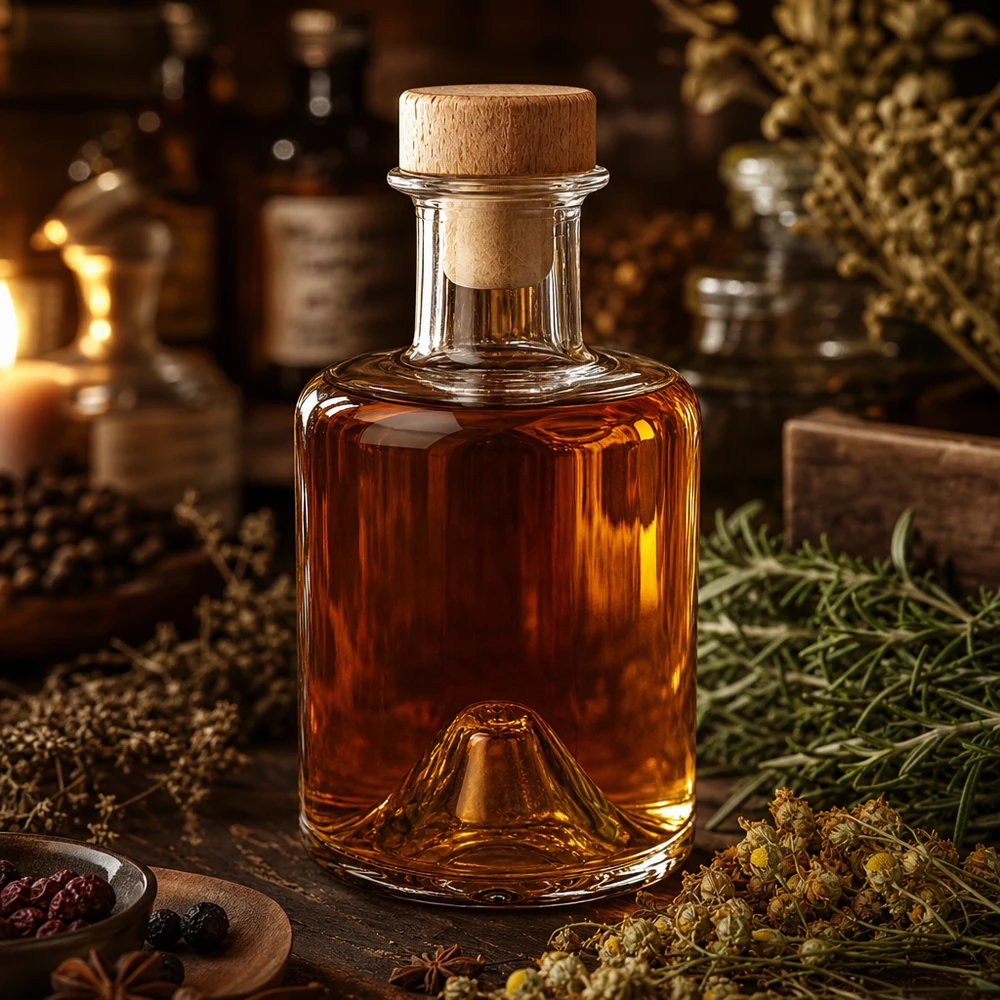 Flacon à pharmacie « Sofia » 200 ml avec bouchon en bois UNiTWIST®