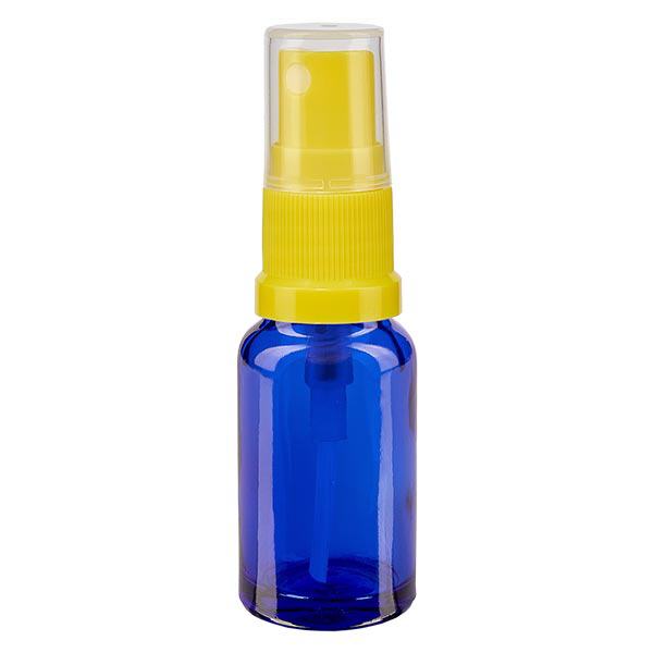 Flacon de pharmacie bleu 10ml embout spray jaune Flacon de pharmacie bleu 10ml embout spray jaune