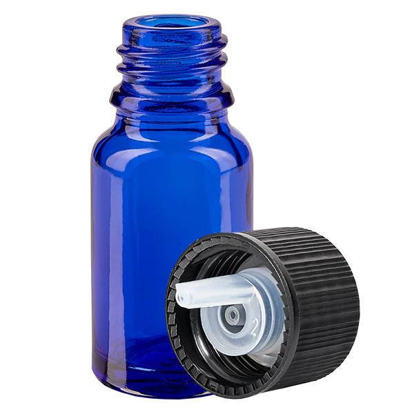 Flacon compte-goutte 10ml 1mm noir STD BlueL. UT18/10
