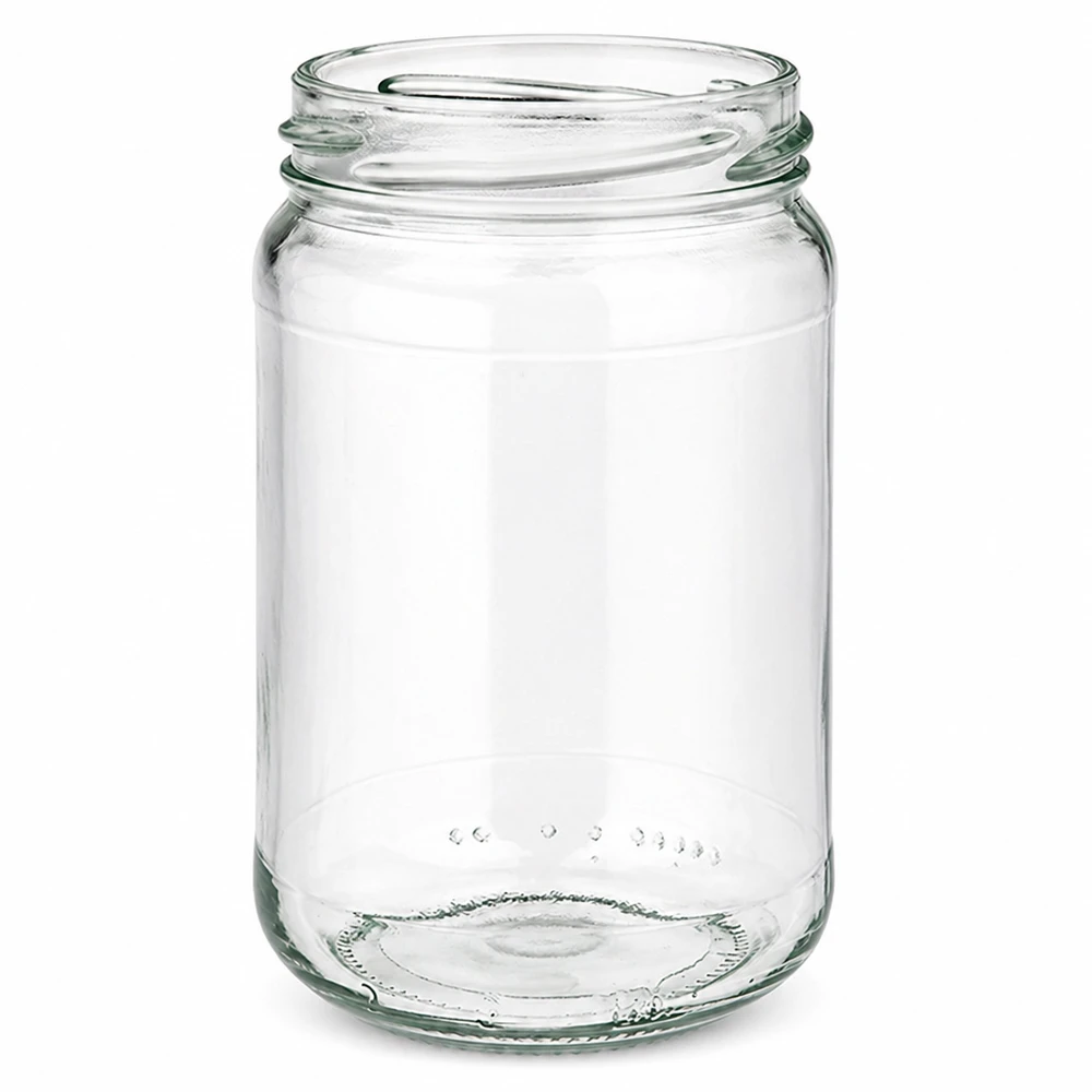 Bocal rond vide UNiTWIST Runda305 de 305ml avec bouchon TO63 en verre transparent pour conserves
