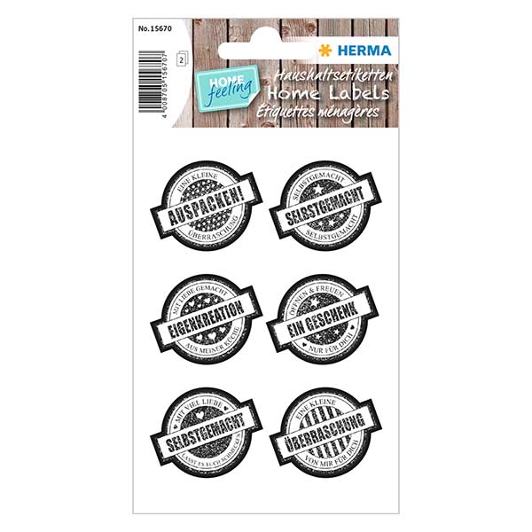 Sticker « cadeau » (12 autocollants avec paillettes) ø34mm | 2 feuilles = 12 autocollants en papier.