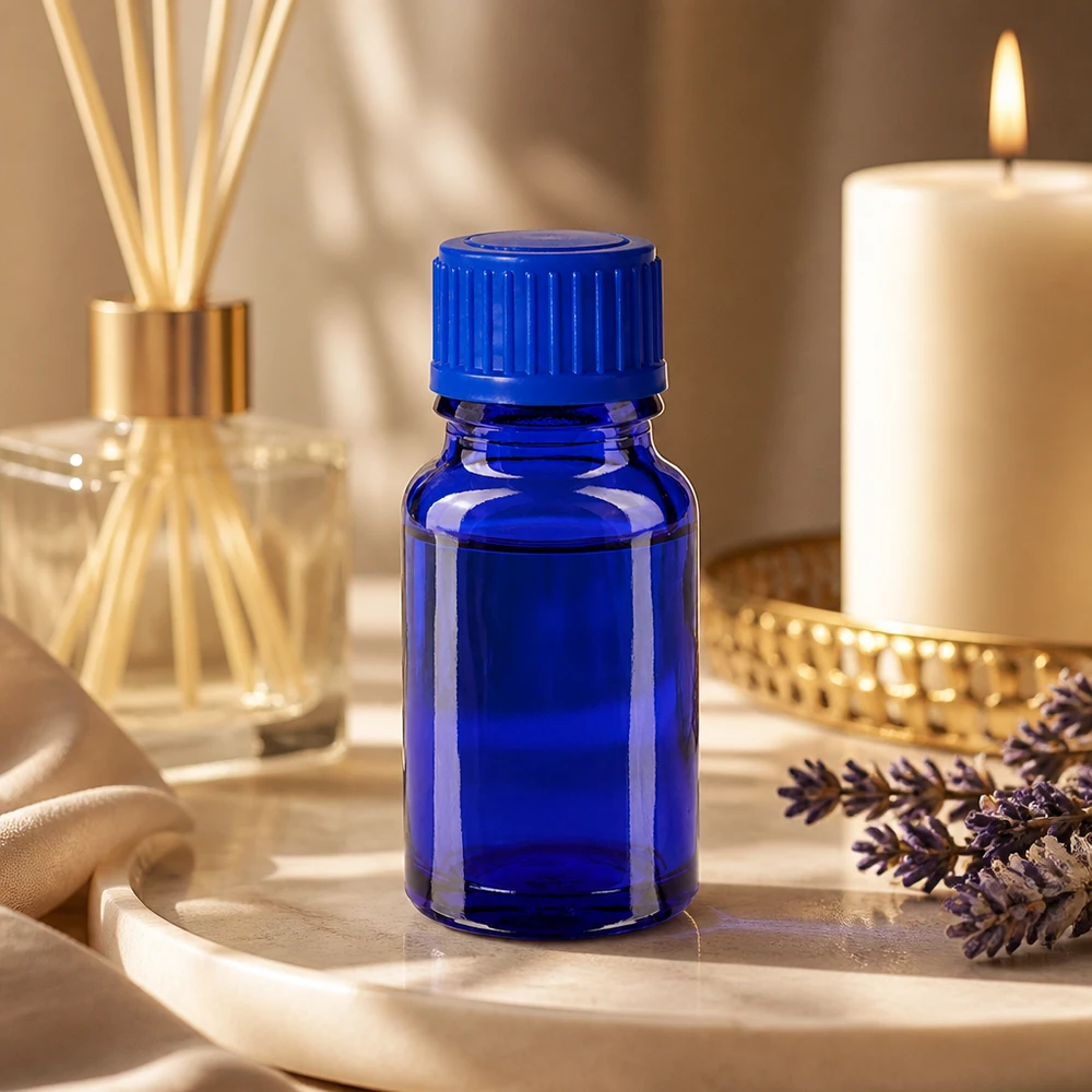 Flacon de 10ml 11mm SV bleu STD BlueLine UT18/10 Petit flacon en verre bleu de 10 ml au design ergonomique pour une utilisation facile au quotidien