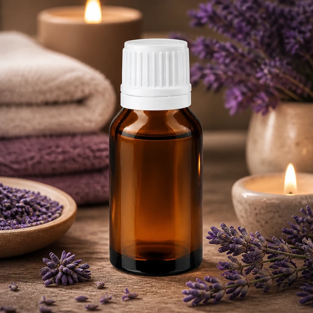 Petit flacon de pharmacie de 30 ml en verre ambré avec bouchon à vis de 11 mm pour l'aromathérapie