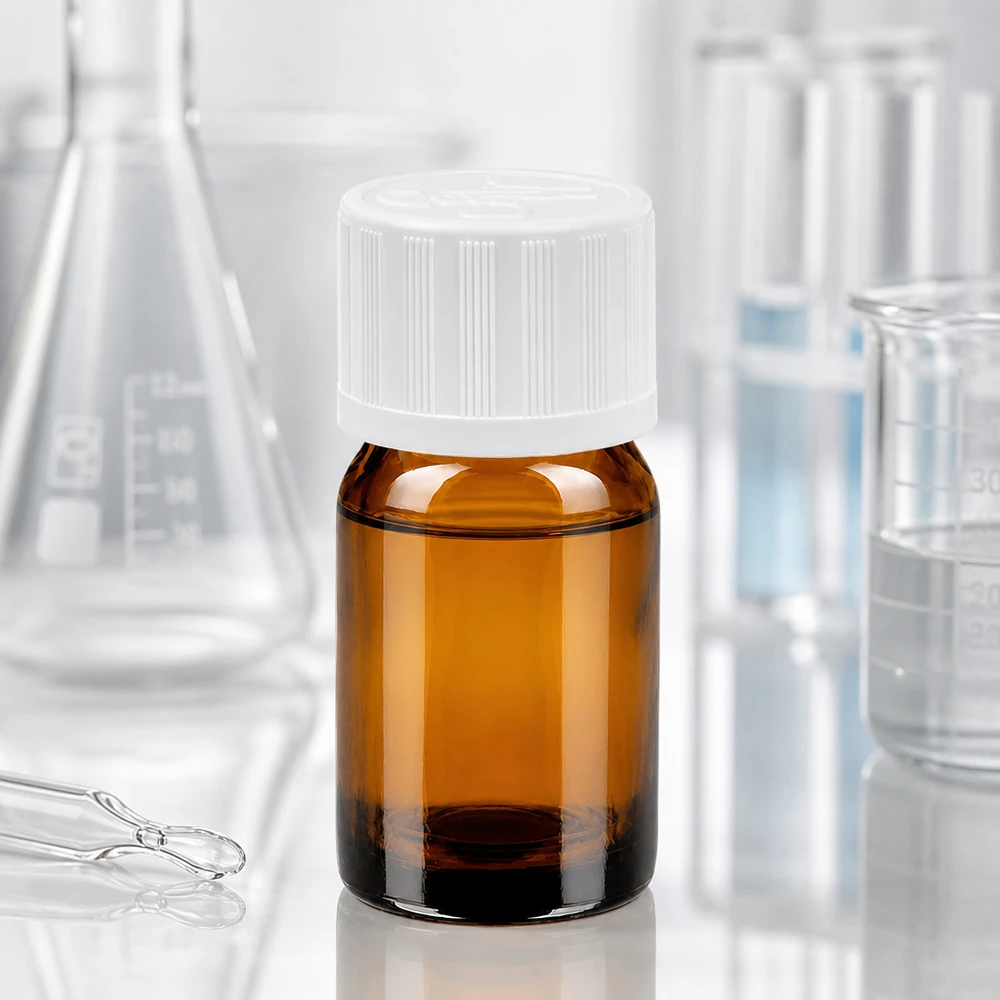 Flacon de laboratoire de 5ml en verre brun de haute qualité avec un filetage précis de 11mm pour les applications scientifiques