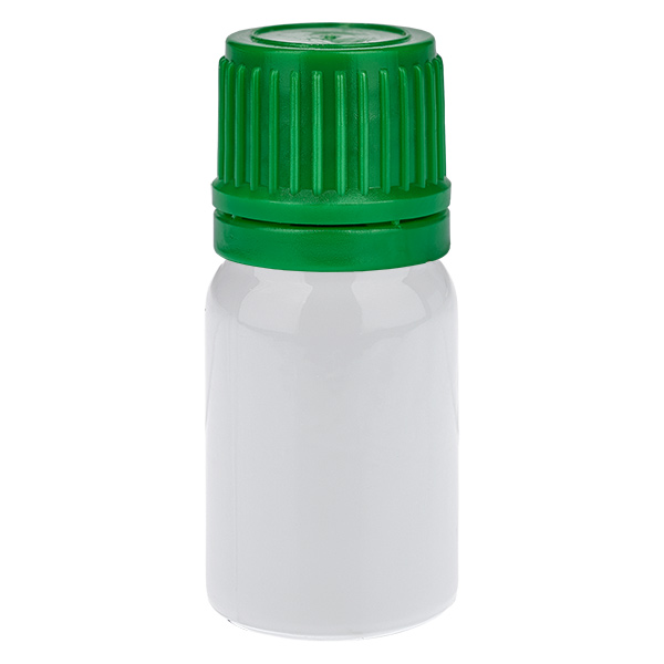Flacon de 5 ml avec bouchon à vis de 11 mm, vert, bouchon inviolable WhiteLine UT18/5 Flacon de 5 ml avec bouchon à vis de 11 mm, vert, bouchon inviolable WhiteLine UT18/5