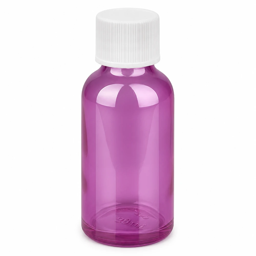 Bouteille 30ml 11mm bouchon à vis blanc standard PurpleLine UT18/30 Bouteille en plastique violet de haute qualité pour les applications de laboratoire 30ml
