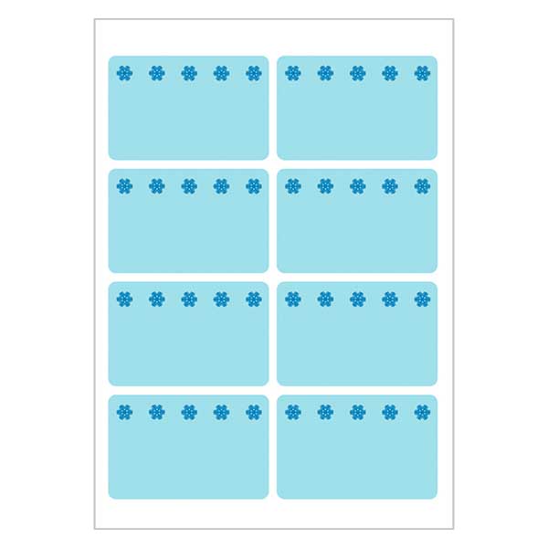 Étiquettes de congélation bleu (48 stickers) 26x40mm