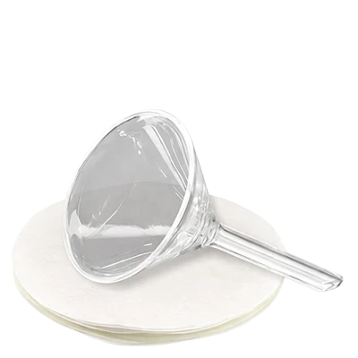 Entonnoirs en verre & papier filtre