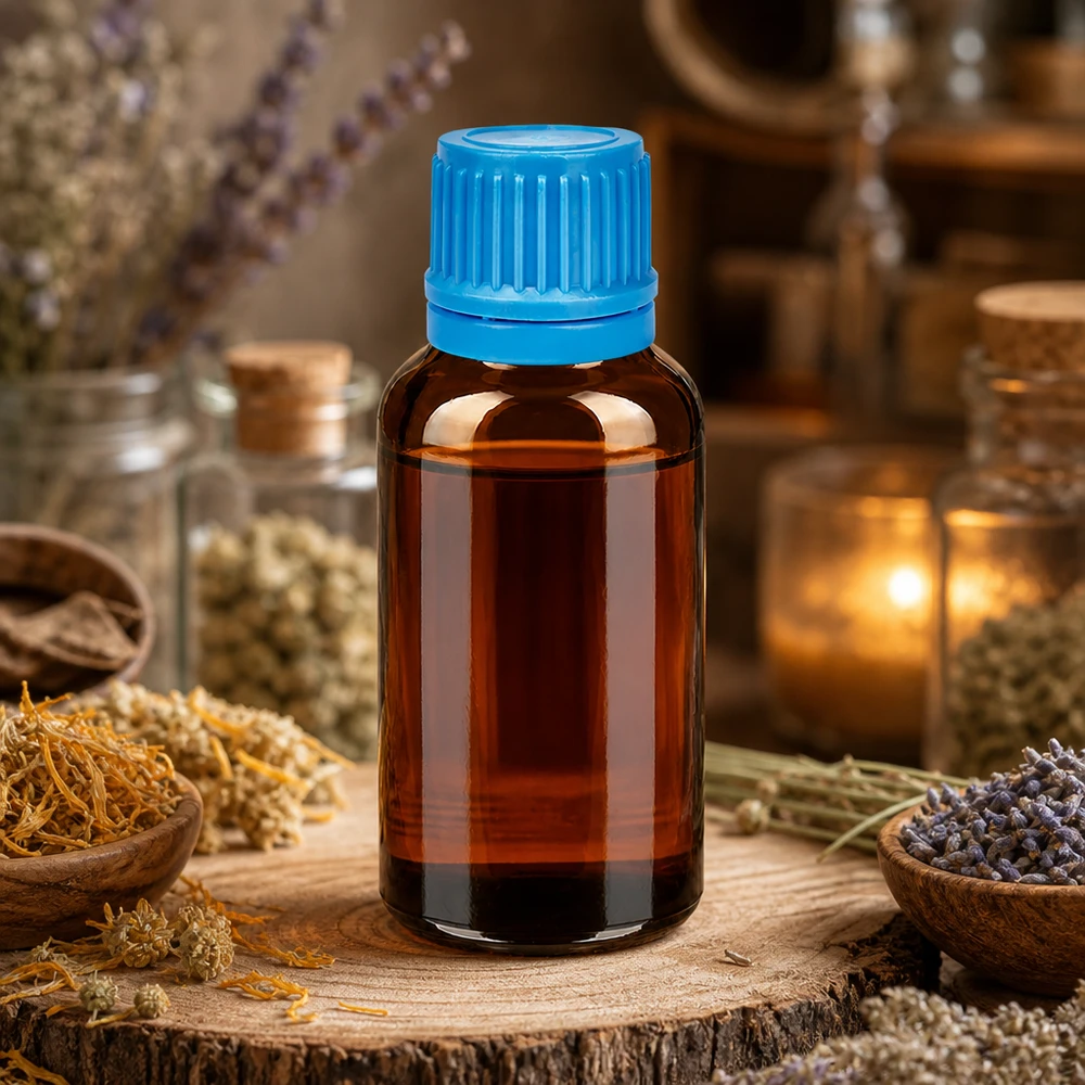 Flacon 30ml 11mm SV bleu OV BrownLine UT18/30 Bouteille en verre brun de 30 ml avec certificat d'inviolabilité idéale pour les teintures et les essences
