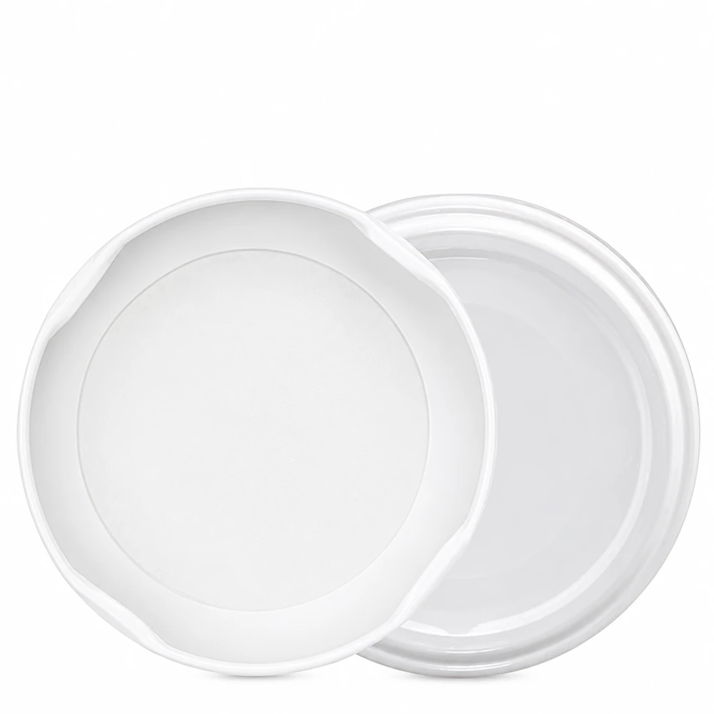 66mm Bouchon BioSeal blanc (TO66) UNiTWIST UNiTWIST TO66 : couvercles métalliques blancs à bord rainuré BioSeal BPA-NI unitemp, lot de deux