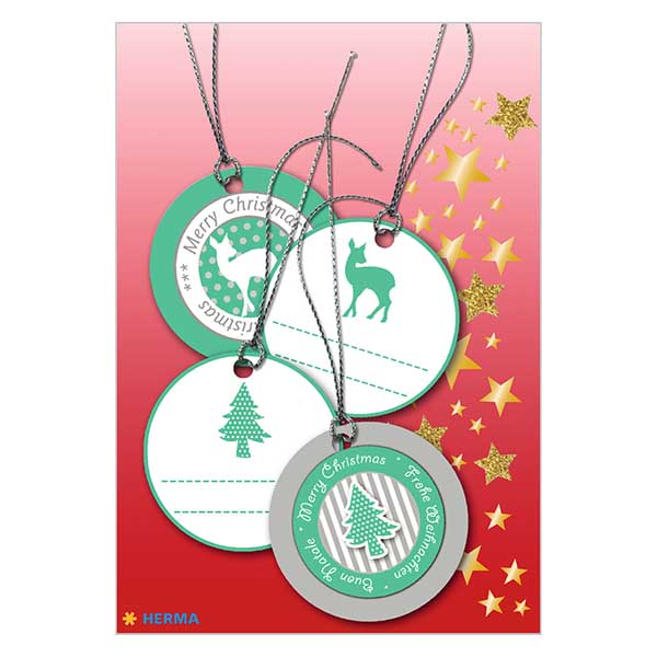 Pendentif &quot;faon vert&quot; (4 pièces) avec paillettes 3D