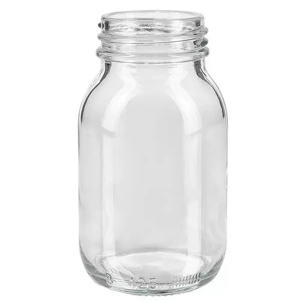 Bouteille à col large 125ml verre clair