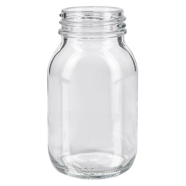 Bouteille à col large 125ml verre clair