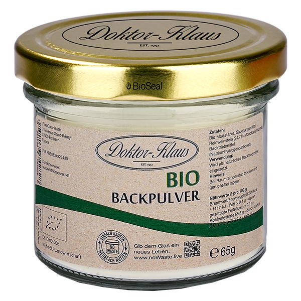 65g de levure chimique bio Doktor-Klaus noWaste 65g de levure chimique bio Doktor-Klaus noWaste