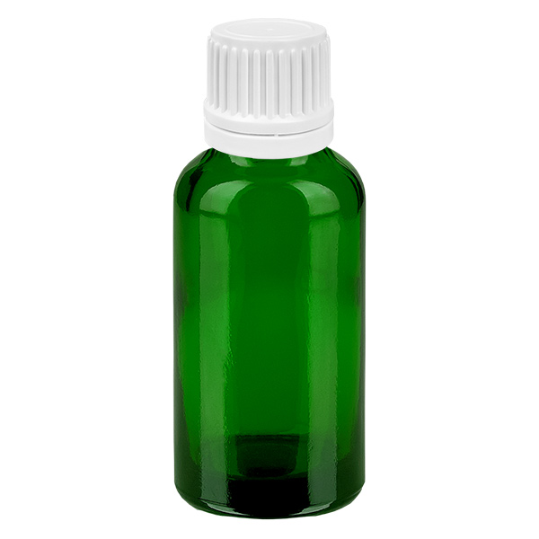 Flacon compte-goutte 30ml 0.7mm blanc OV GreenLine UT18/30