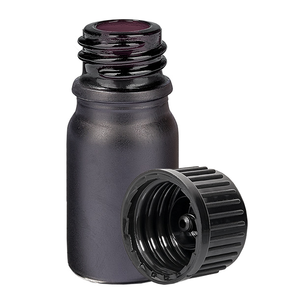 Flacon 5ml 11mm SV noir STD BlackLine UT18/5 Flacon 5ml 11mm SV noir STD BlackLine UT18/5