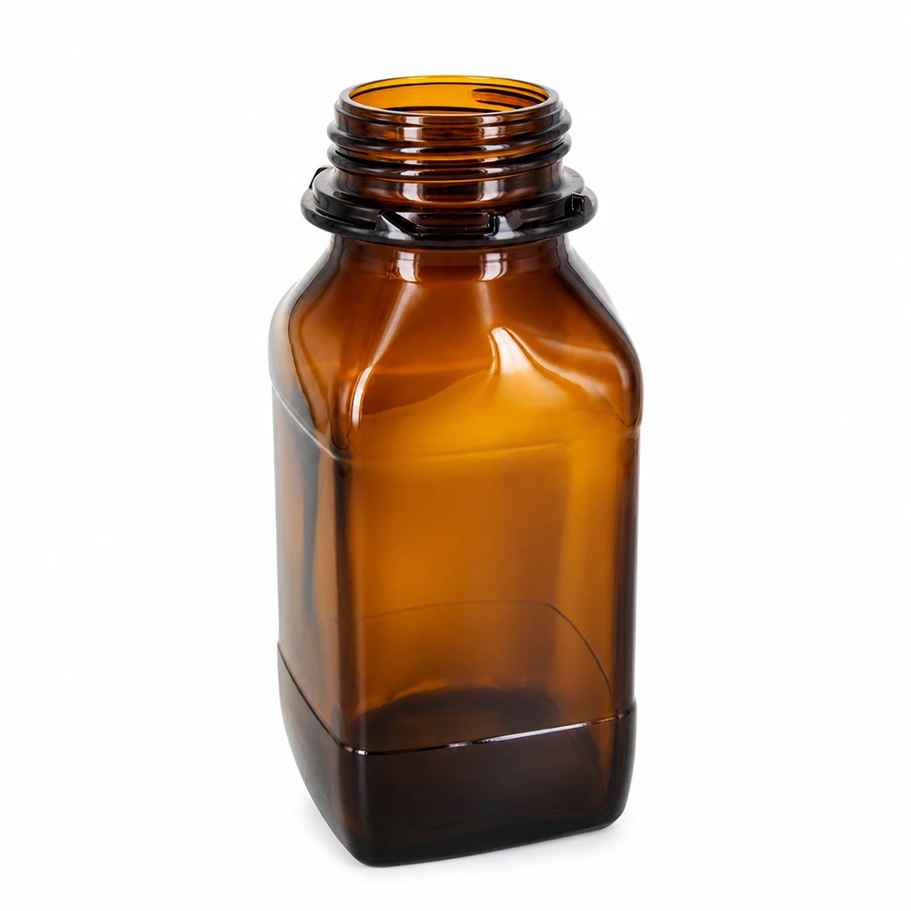 Bouteille de conservation en verre ambré de 500 ml - Une protection fiable pour vos substances précieuses Bouteille de 500 ml en verre brun pour le stockage sécurisé de produits chimiques