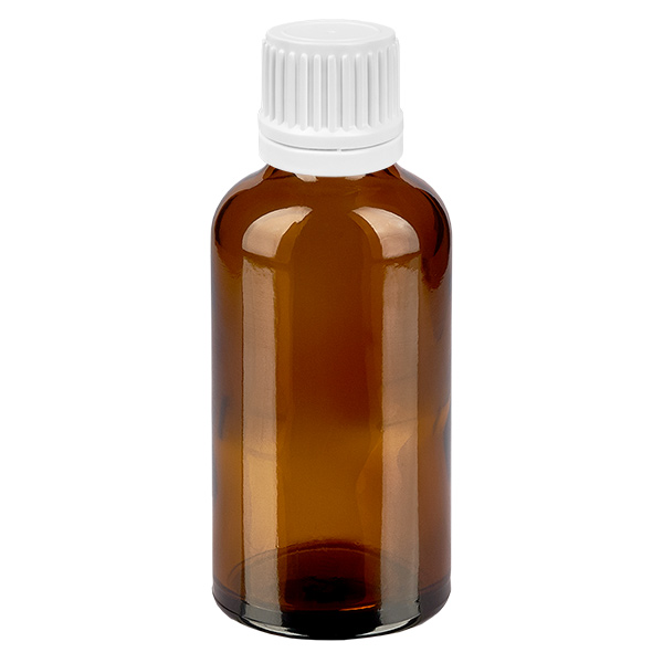 Flacon compte-goutte 50ml 0.7mm blanc OV BrownLine UT18/50