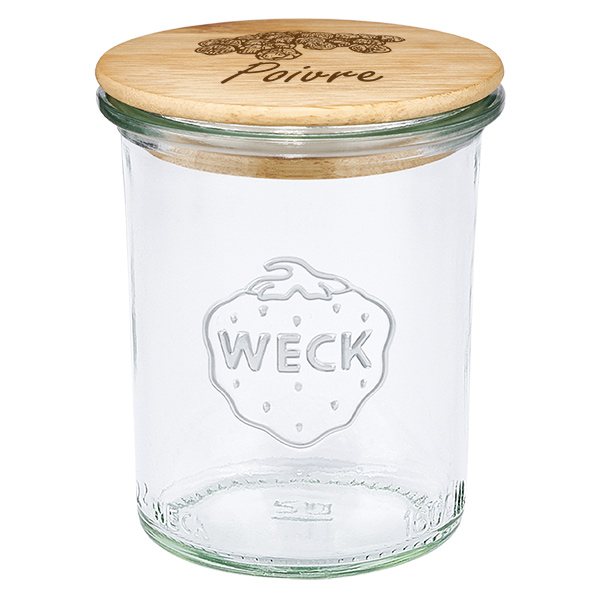 Coffret en bois « Poivre » avec revêtement WECK 160 ml