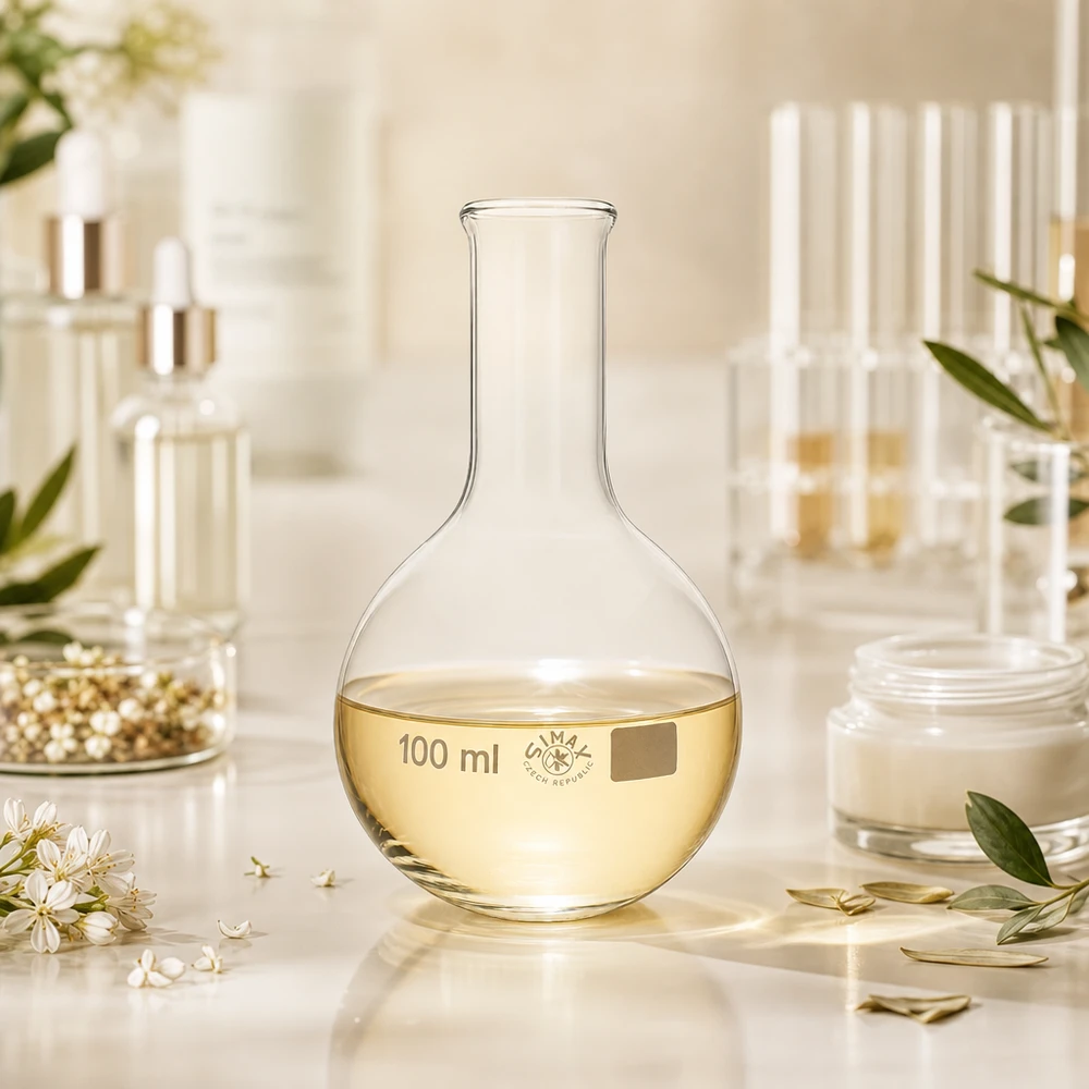 Ballon à fond plat 100 ml à col étroit, en verre borosilicate avec bord renforcé Fiole de laboratoire transparente 100ml à col étroit idéale pour les réactions et les mélanges