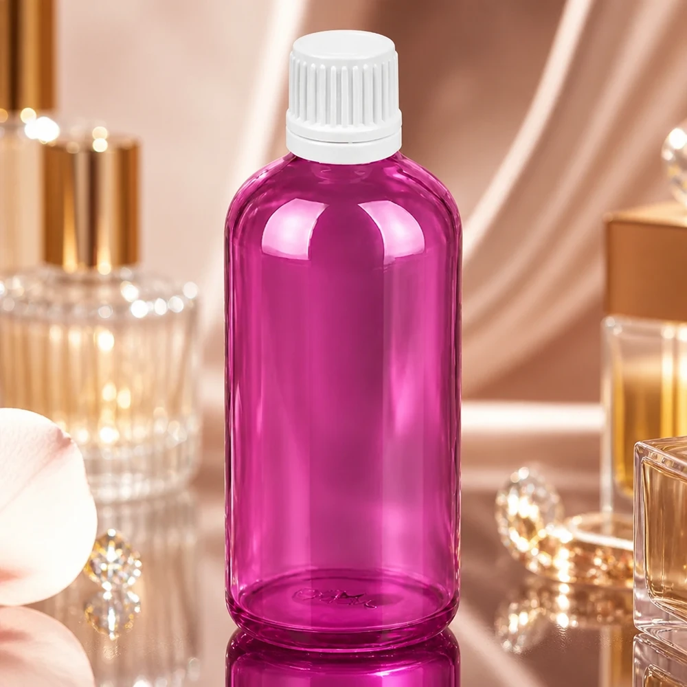 Flacon compte-gouttes 100ml 0,7mm blanc Originalité Bouchon à vis PurpleLine UT18/100 Flacon compte-gouttes violet résistant aux UV de 100 ml au design ergonomique pour une manipulation optimale en laboratoire