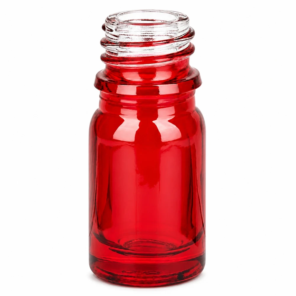 Flacon à pharmacie 5ml RedLine UT18/5 UNiTWIST Flacon de pharmacie en verre de haute qualité 5ml en rouge transparent pour un dosage précis