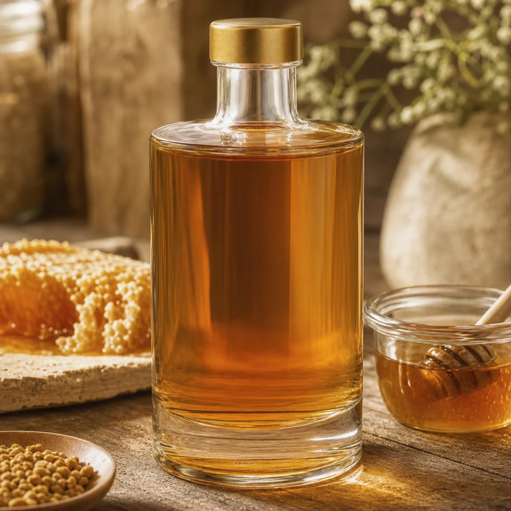 Bouteille en verre 375 ml « Sam » + bouchon à vis doré UNiTWIST®