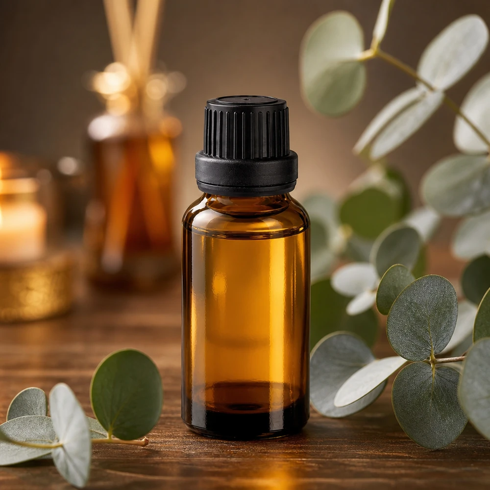 Flacon en verre brun de 20ml fermé par un bouchon vissable noir. Flacon de pharmacie compact de 20 ml en verre ambré, avec protection anti-UV et bouchon à l'épreuve des enfants de 11 mm