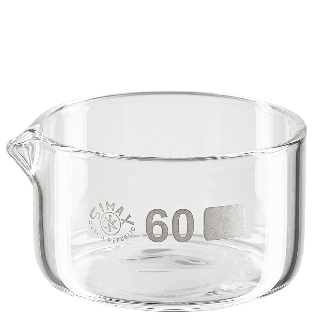 Coupelle de cristallisation 60 ml avec bec verseur Coupelle de cristallisation 60 ml avec bec verseur