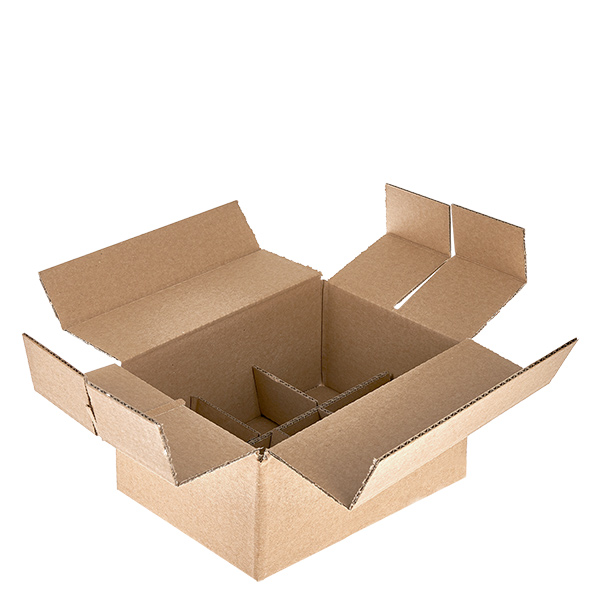 Cartons pour verres (25 pcs) avec 6 compartiments 219x148x99mm
