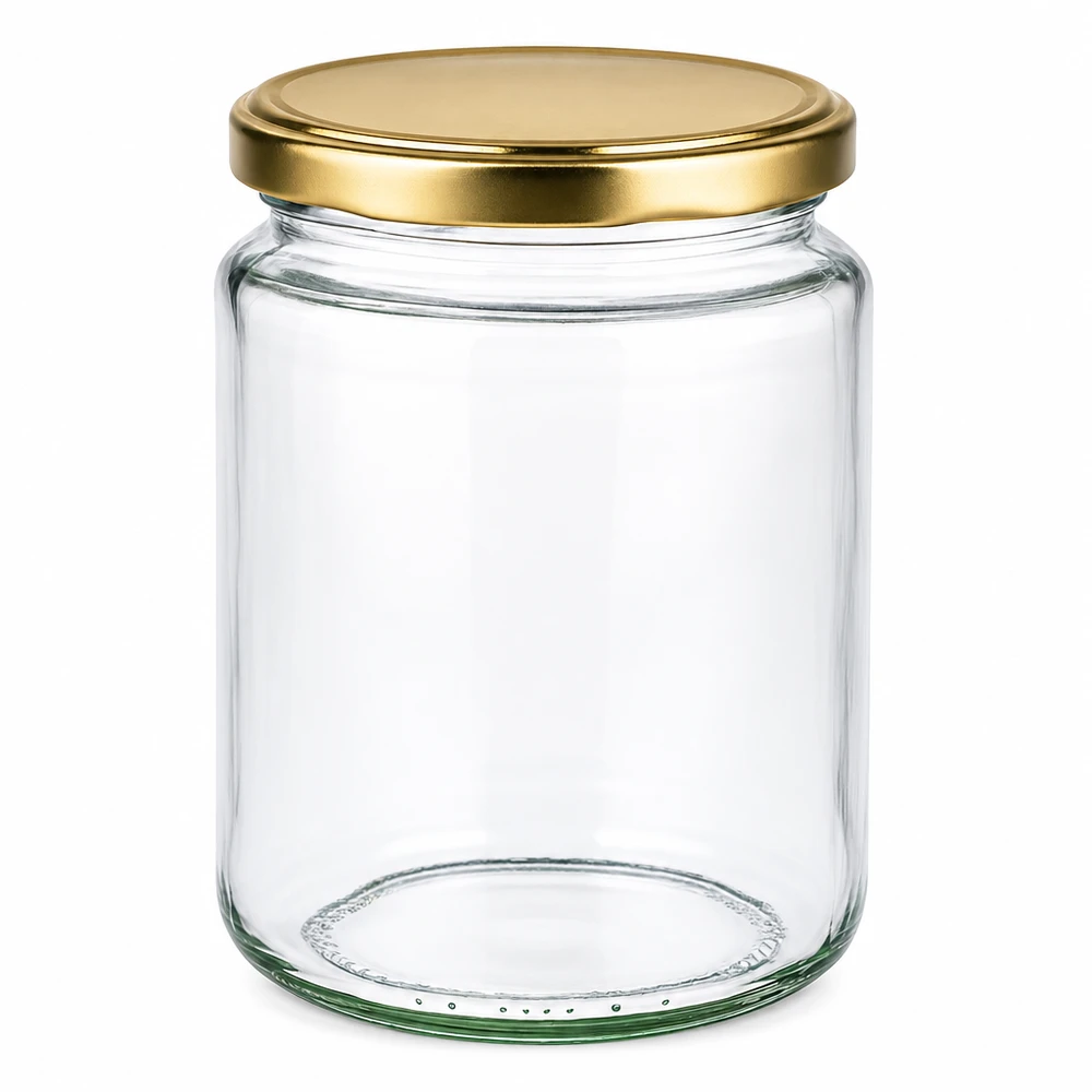 450g pot de miel vide avec couvercle doré à visser BasicSeal pour miel confiture conservation apiculture