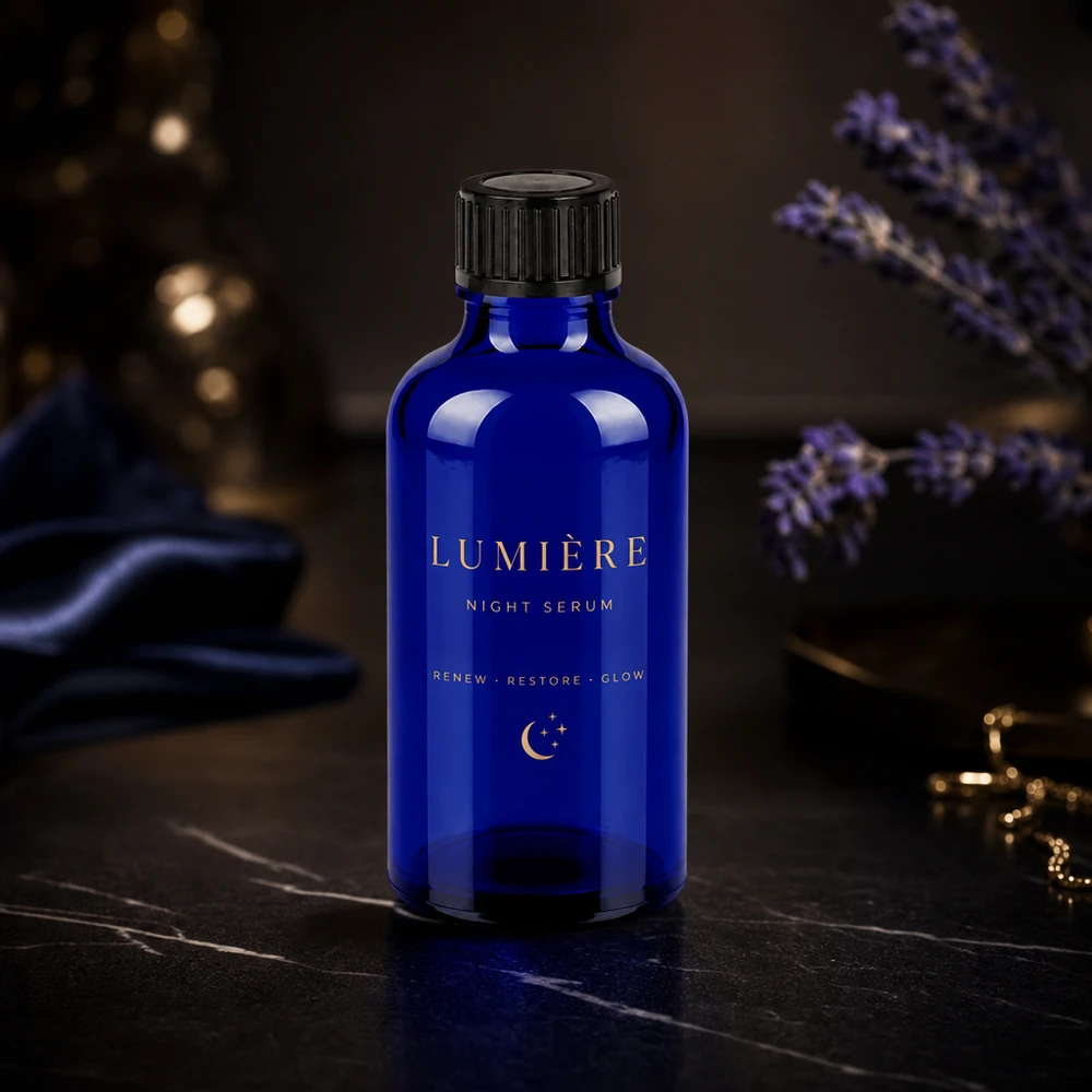 Flacon 50ml 11mm SV noir OV BlueLine UT18/50 Flacon de 50 ml avec bouchon compte-gouttes pour un dosage précis des liquides