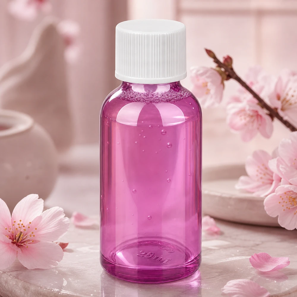 Bouteille 30ml 11mm bouchon à vis blanc standard PurpleLine UT18/30 Flacon violet de 30 ml avec bouchon anti-fuite idéal pour les voyages et les déplacements