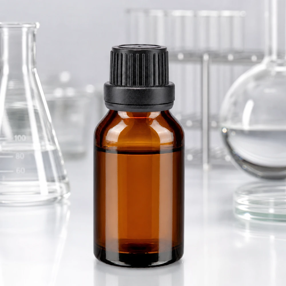 flacon à pharmacie brun 15ml bouchon inviolable 2mm noir bouchon inviolabilité Flacon de médicaments de 15 ml, couleur ambre, avec bouchon d'origine noir à sécurité enfant