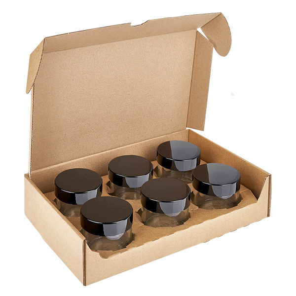 Pot en verre 20ml transparent avec couvercle à insérer UNiTWIST