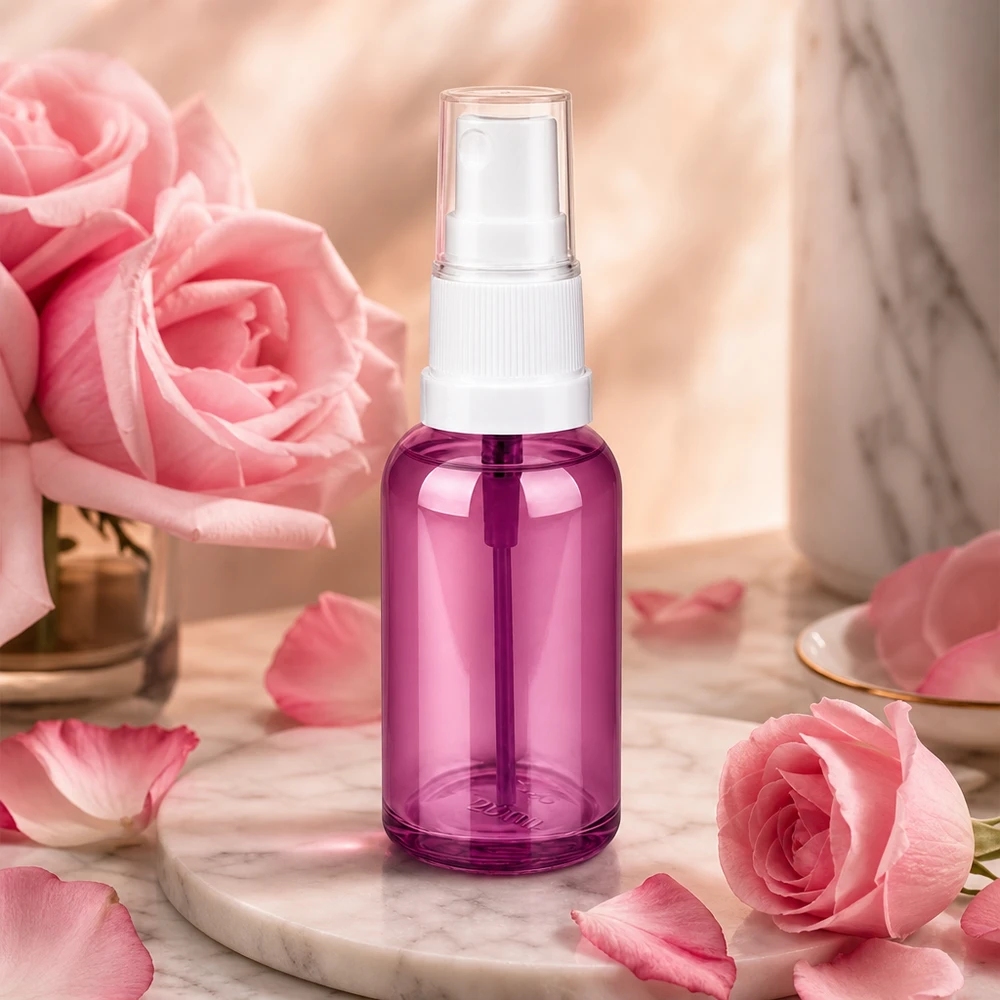 Bouteille de 30 ml avec vaporisateur au design Purple Line pour le soin et le styling des cheveux