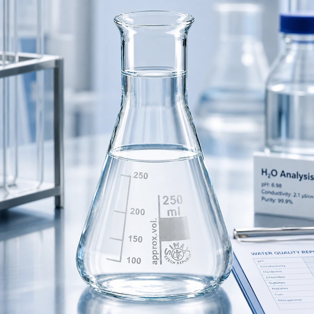 Erlenmeyer 250ml col large, verre borosilicate Fiole jaugée de 250 ml à col étroit en verre de laboratoire résistant à la chaleur pour les expériences scientifiques