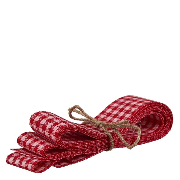 Mini bocal conique WECK 140 ml complet avec cuillère à miel et nud Rouleau de ruban à carreaux rouges et blancs en tissu pour la décoration des pots WECK, corde de jute naturelle liée