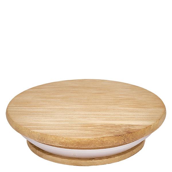Couvercle en bois RR40 WECK Couvercle rond en bois de chêne pour bocaux WECK RR40 avec joint blanc veinure naturelle du bois