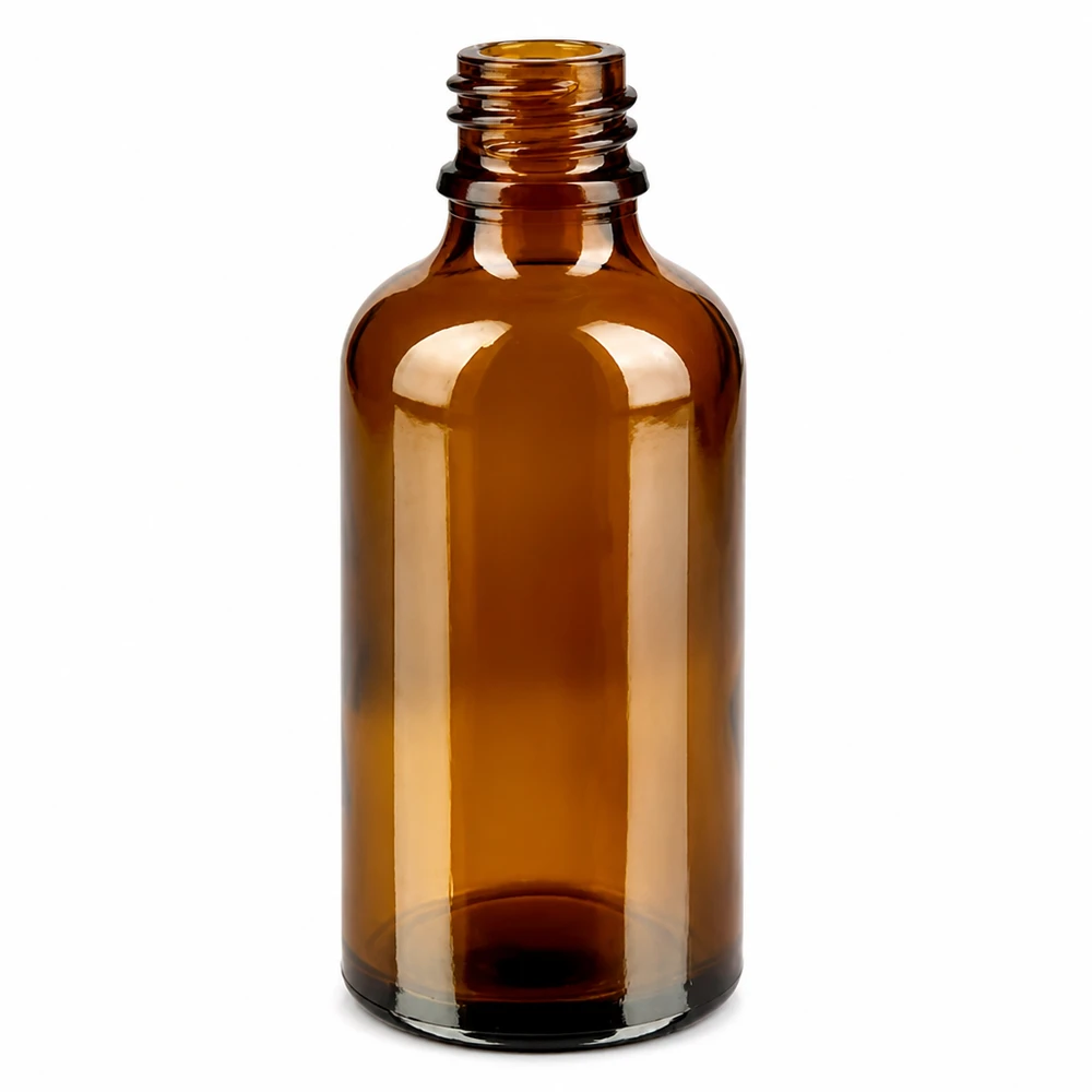 Flacon 50ml 11mm SV vert OV BrownLine UT18/50 Petit flacon de 50 ml en verre brun anti-UV, parfait pour les voyages et les déplacements