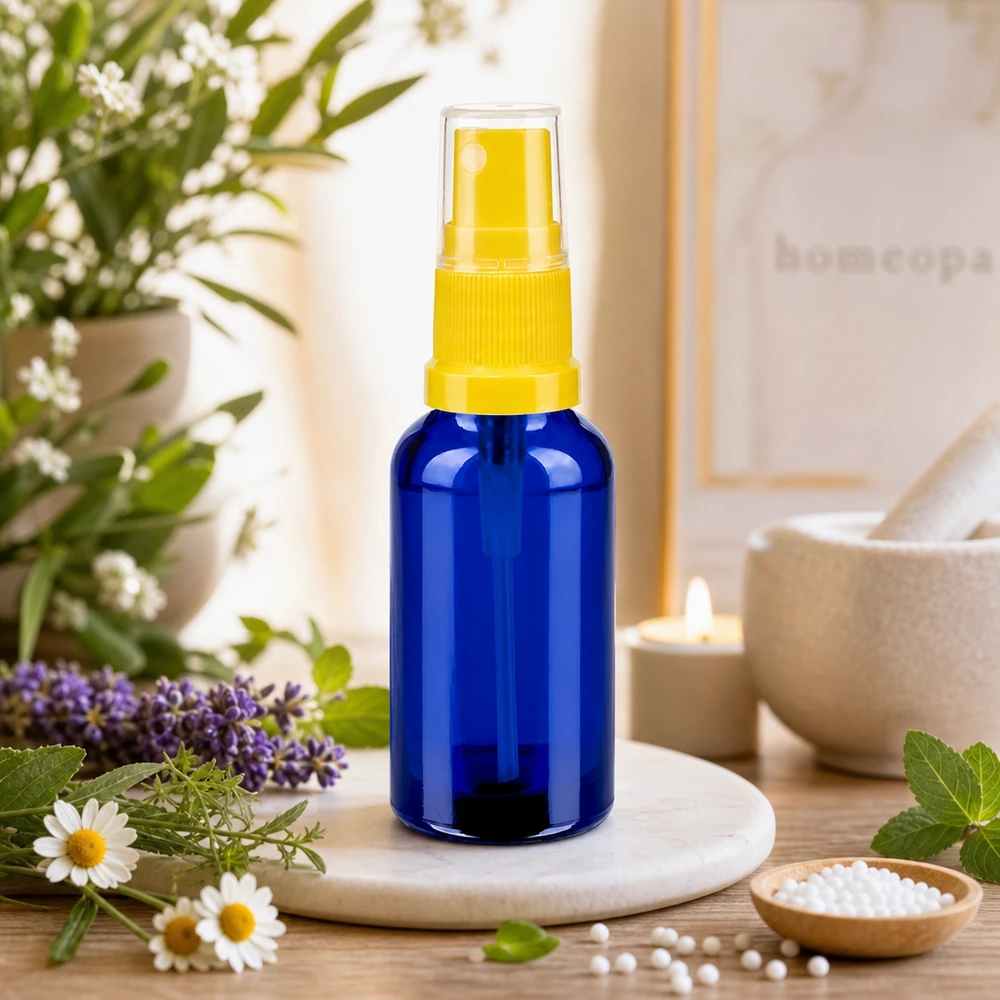 Vaporisateur 30ml jaune/tr. STD BlueLine UT18/30 Bouteille en verre écologique 30ml réutilisable et durable pour un style de vie zéro déchet