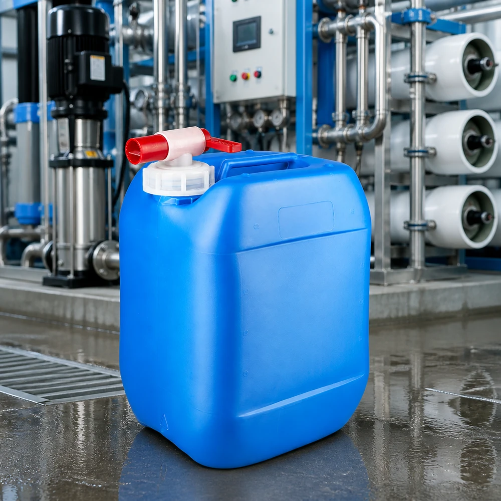 Bidon 10 litres bleu avec robinet Récipient portable pour liquides de 10 L, avec robinet et poignée encastrée, en plastique bleu