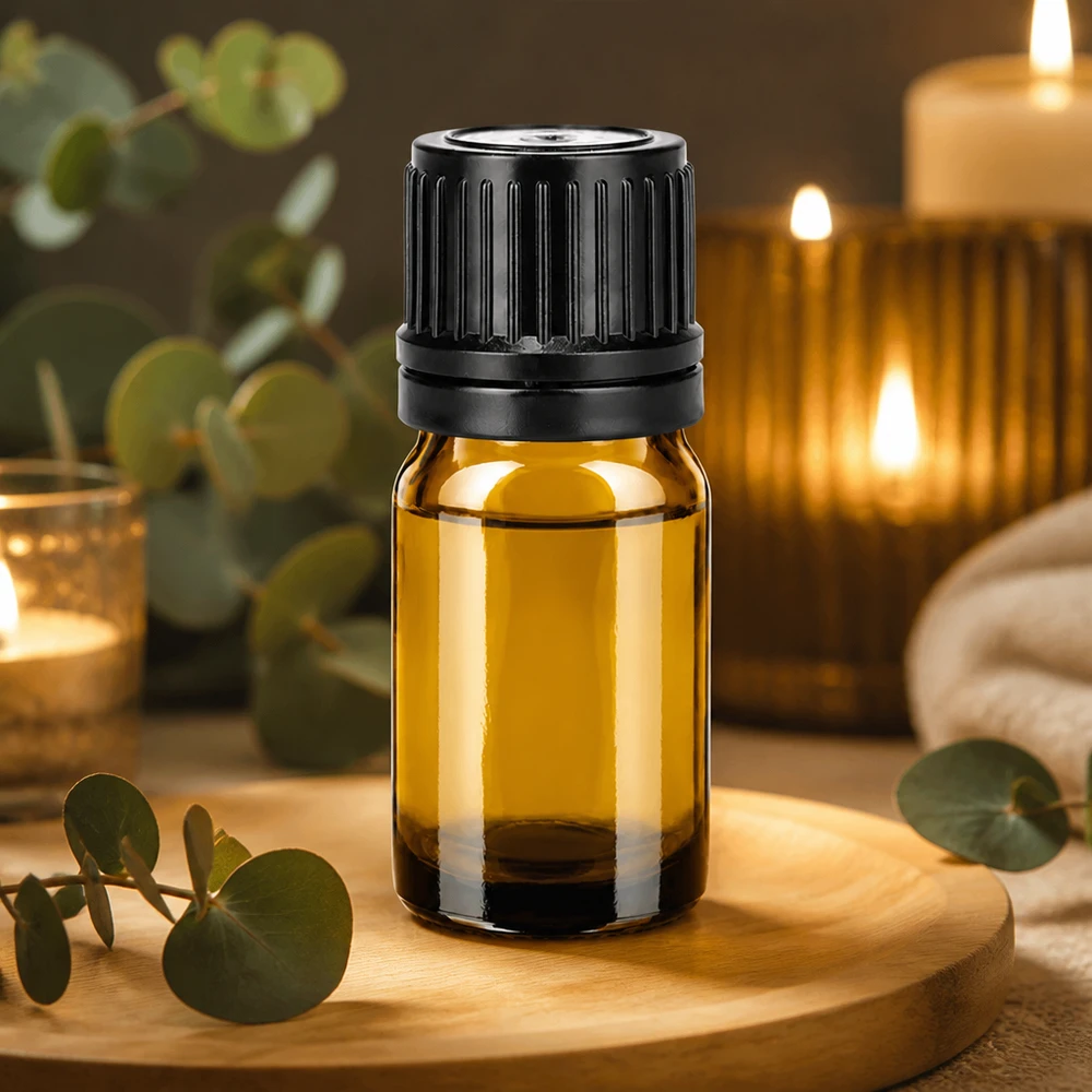 Flacon 5ml 11mm SV noir OV BrownLine UT18/5 Petit flacon en verre brun de 5 ml avec protection UV pour un stockage sûr des essences et des teintures