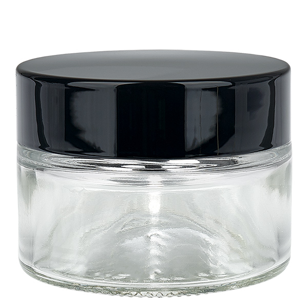Pot en verre 20ml transparent avec couvercle à insérer UNiTWIST