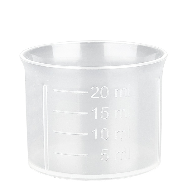 Gobelet doseur 20ml transparent avec graduation ApoGlas Gobelet doseur 20ml transparent avec graduation ApoGlas