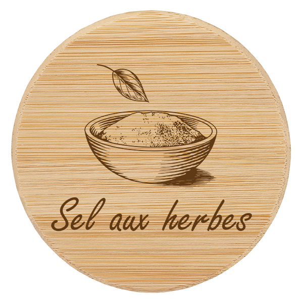 Paire en bois « Sel aux herbes » pour WECK RR60